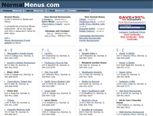 Tablet Screenshot of normalmenus.com